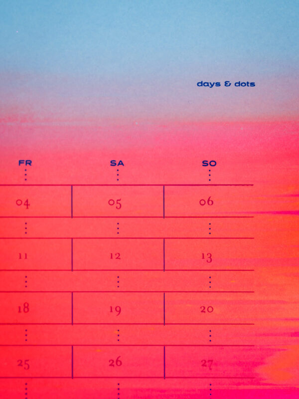 New Sunrise (Special Edition) von days & dots Kalender Detailansicht